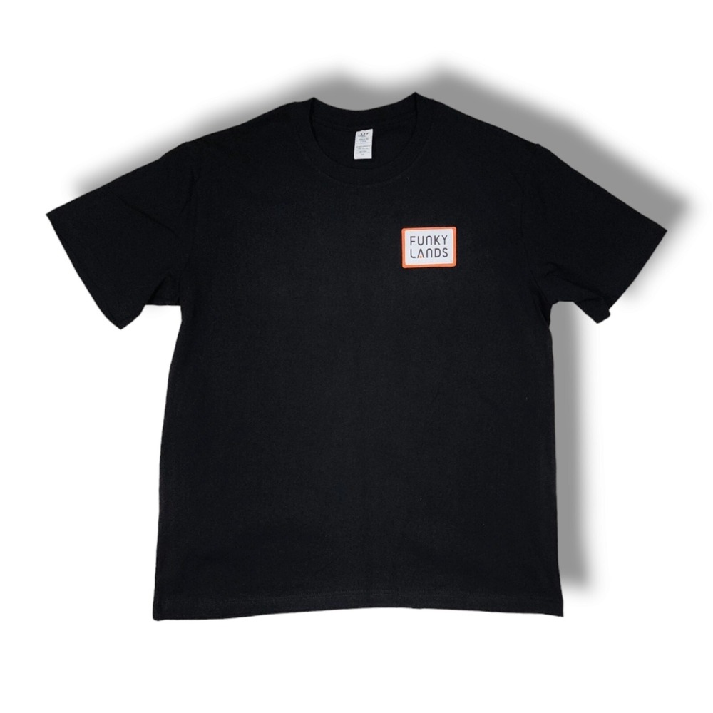 Funky Lands Black Short Sleeve Crew Neck Promo T-Shirt Size Medium